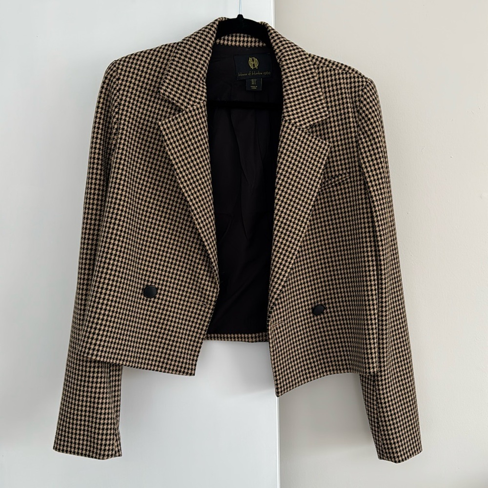 House of Harlow houndstooth blazer